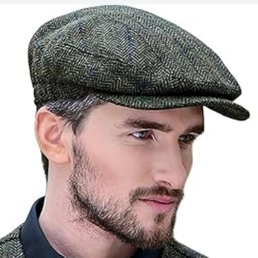Tribe. Stash Cap. Gray Men's Flat Newsboy Cap. Size L/XL. NWT